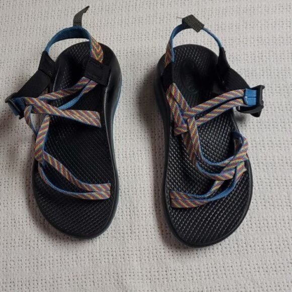 Chaco Sz. 4 Colorful Rainbow Adjustable Sandals - Picture 2 of 10